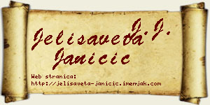 Jelisaveta Janičić vizit kartica